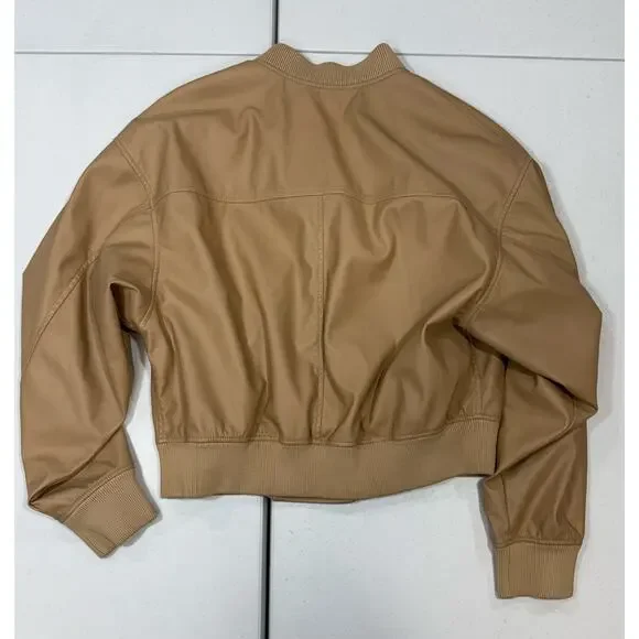3.1 Phillip Lim Faux Leather Mixed Pocket Bomber Medium - Picture 6 of 6
